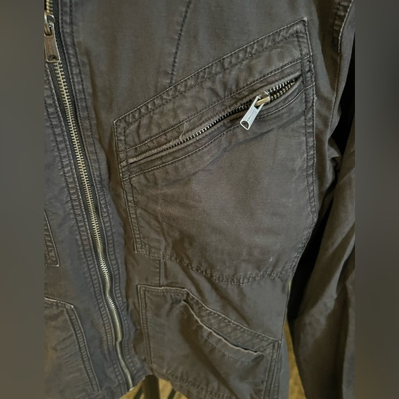 Lucky brand Distressed Gray Utility Jacket Size Small - Picture 8 of 8